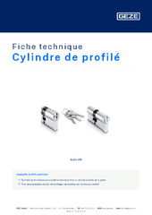 Cylindre de profilé Fiche technique FR