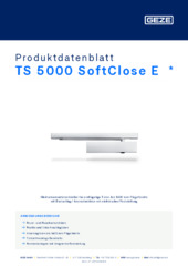 TS 5000 SoftClose E  * Produktdatenblatt DE