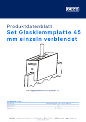 Set Glasklemmplatte 45 mm einzeln verblendet Produktdatenblatt DE
