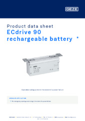 ECdrive 90 rechargeable battery  * Product data sheet EN