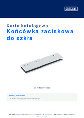 Końcówka zaciskowa do szkła Karta katalogowa PL