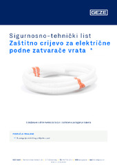 Zaštitno crijevo za električne podne zatvarače vrata  * Sigurnosno-tehnički list HR