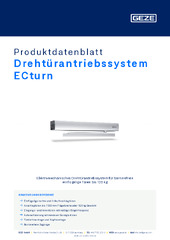 Drehtürantriebssystem ECturn Produktdatenblatt DE