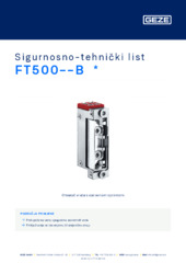 FT500--B  * Sigurnosno-tehnički list HR