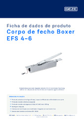 Corpo de fecho Boxer EFS 4-6 Ficha de dados de produto PT
