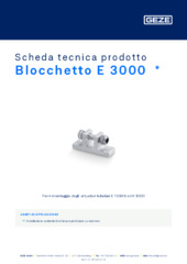 Blocchetto E 3000  * Scheda tecnica prodotto IT