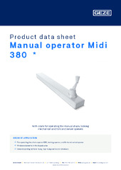 Manual operator Midi 380  * Product data sheet EN