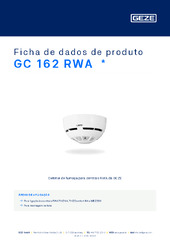 GC 162 RWA  * Ficha de dados de produto PT