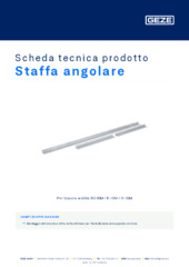 Staffa angolare Scheda tecnica prodotto IT