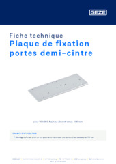 Plaque de fixation portes demi-cintre Fiche technique FR