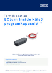 ECturn Inside külső programkapcsoló  * Termék adatlap HU