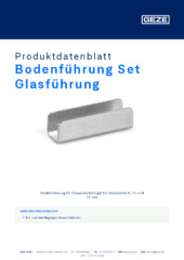 Bodenführung Set Glasführung Produktdatenblatt DE