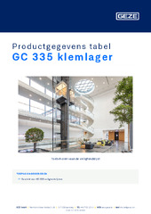 GC 335 klemlager Productgegevens tabel NL