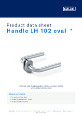 Handle LH 102 oval  * Product data sheet EN