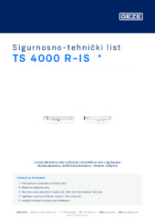 TS 4000 R-IS  * Sigurnosno-tehnički list HR