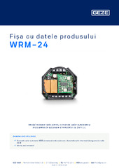 WRM-24 Fișa cu datele produsului RO
