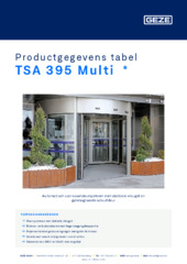 TSA 395 Multi  * Productgegevens tabel NL