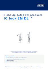 IQ lock EM DL  * Ficha de datos del producto ES