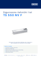 TS 550 NV F Sigurnosno-tehnički list HR