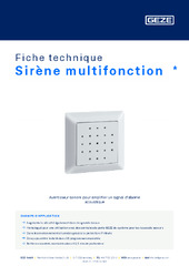 Sirène multifonction  * Fiche technique FR