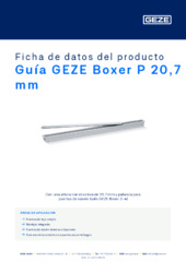 Guía GEZE Boxer P 20,7 mm Ficha de datos del producto ES