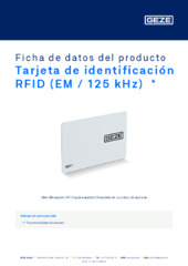 Tarjeta de identificación RFID (EM / 125 kHz)  * Ficha de datos del producto ES
