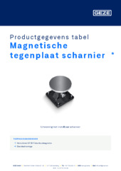 Magnetische tegenplaat scharnier  * Productgegevens tabel NL