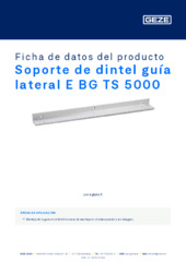 Soporte de dintel guía lateral E BG TS 5000 Ficha de datos del producto ES