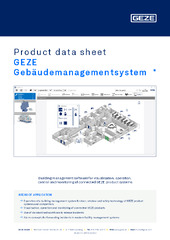 GEZE Gebäudemanagementsystem  * Product data sheet EN