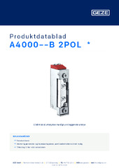 A4000--B 2POL  * Produktdatablad NB