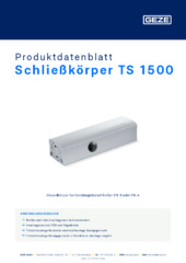 Schließkörper TS 1500 Produktdatenblatt DE