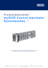 myGEZE Control maximaler Systemausbau  * Produktdatenblatt DE