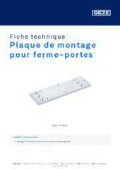 Plaque de montage pour ferme-portes Fiche technique FR