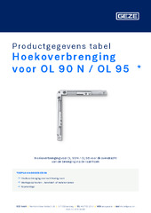 Hoekoverbrenging voor OL 90 N / OL 95  * Productgegevens tabel NL