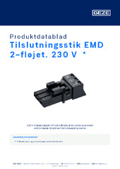 Tilslutningsstik EMD 2-fløjet. 230 V  * Produktdatablad DA