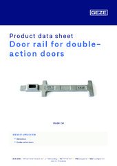 Door rail for double-action doors Product data sheet EN