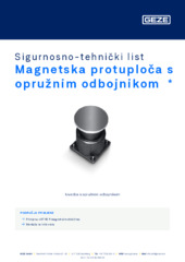 Magnetska protuploča s opružnim odbojnikom  * Sigurnosno-tehnički list HR