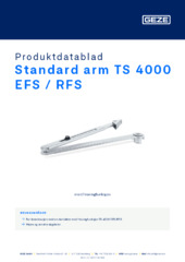 Standard arm TS 4000 EFS / RFS Produktdatablad NB