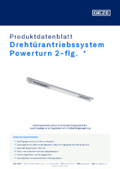 Drehtürantriebssystem Powerturn 2-flg.  * Produktdatenblatt DE
