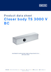 Closer body TS 3000 V BC Product data sheet EN