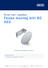 Tavan montaj kiti GC 302 Ürün veri sayfası TR