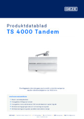 TS 4000 Tandem Produktdatablad SV