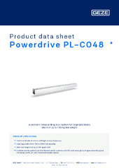 Powerdrive PL-CO48  * Product data sheet EN
