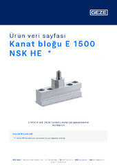 Kanat bloğu E 1500 NSK HE  * Ürün veri sayfası TR