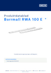 Borrmall RWA 100 E Produktdatablad SV