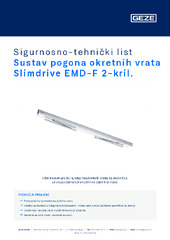 Sustav pogona okretnih vrata Slimdrive EMD-F 2-kril. Sigurnosno-tehnički list HR