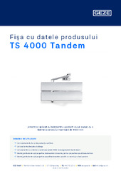 TS 4000 Tandem Fișa cu datele produsului RO