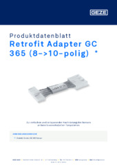Retrofit Adapter GC 365 (8->10-polig)  * Produktdatenblatt DE
