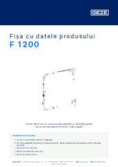 F 1200 Fișa cu datele produsului RO