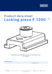 Locking piece F 1200  * Product data sheet EN